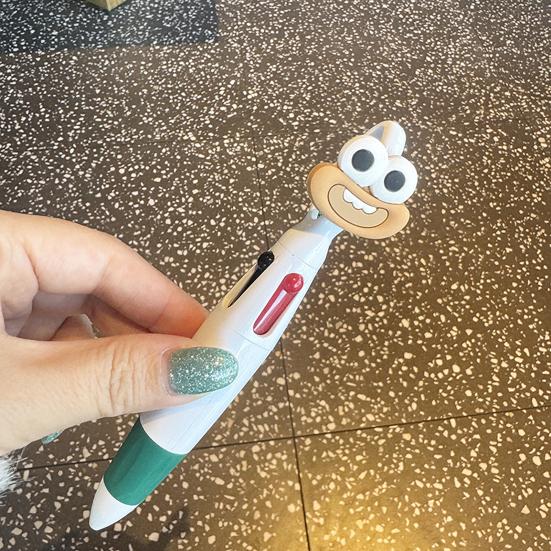 4-in-1 Cartoon Ballpoint Pen Cute Big Mouth Gel Pen with Multi-Color Ink Fun Writing Tool for Students Journaling