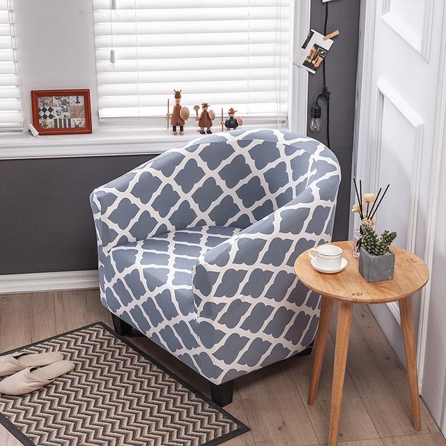Printed Chair Slipcover Stretchy Armchair Cover U Shape Chair Cover Club Sofa Cover Bar Counter Couch Covers Used For Living Room Room