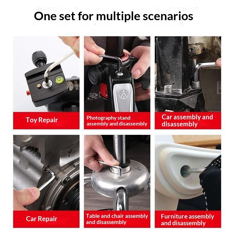 5/8Pcs Hex Key Wrench Set High Hardness Allen Wrench Kit Portable Hand Repair Tools For Household Mechanical Maintenance Work