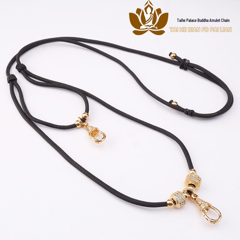 

Золотой амулет Тханка Регулируемая подвеска-ожерелье Default