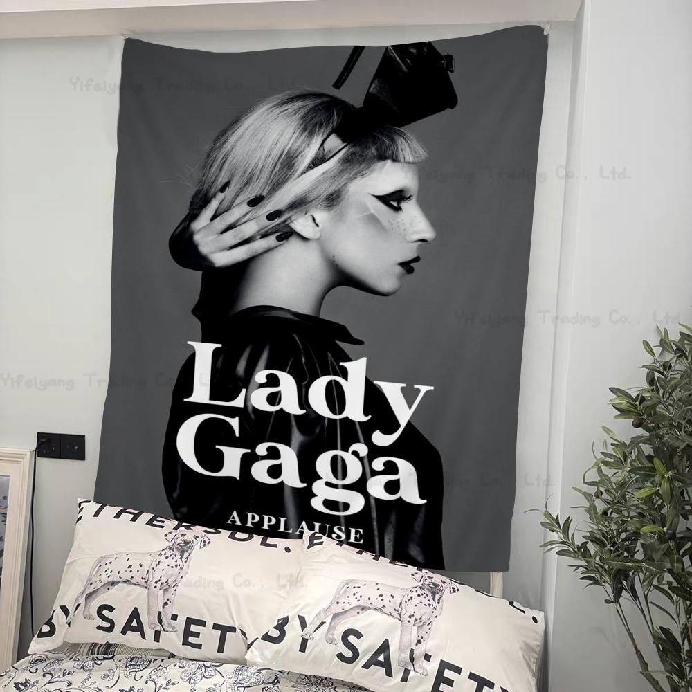 Lady Gaga Cantante Arazzo Colorato da Appendere alla Parete Arazzi Murali Bohemien Decorazione Artistica Murale Mandala