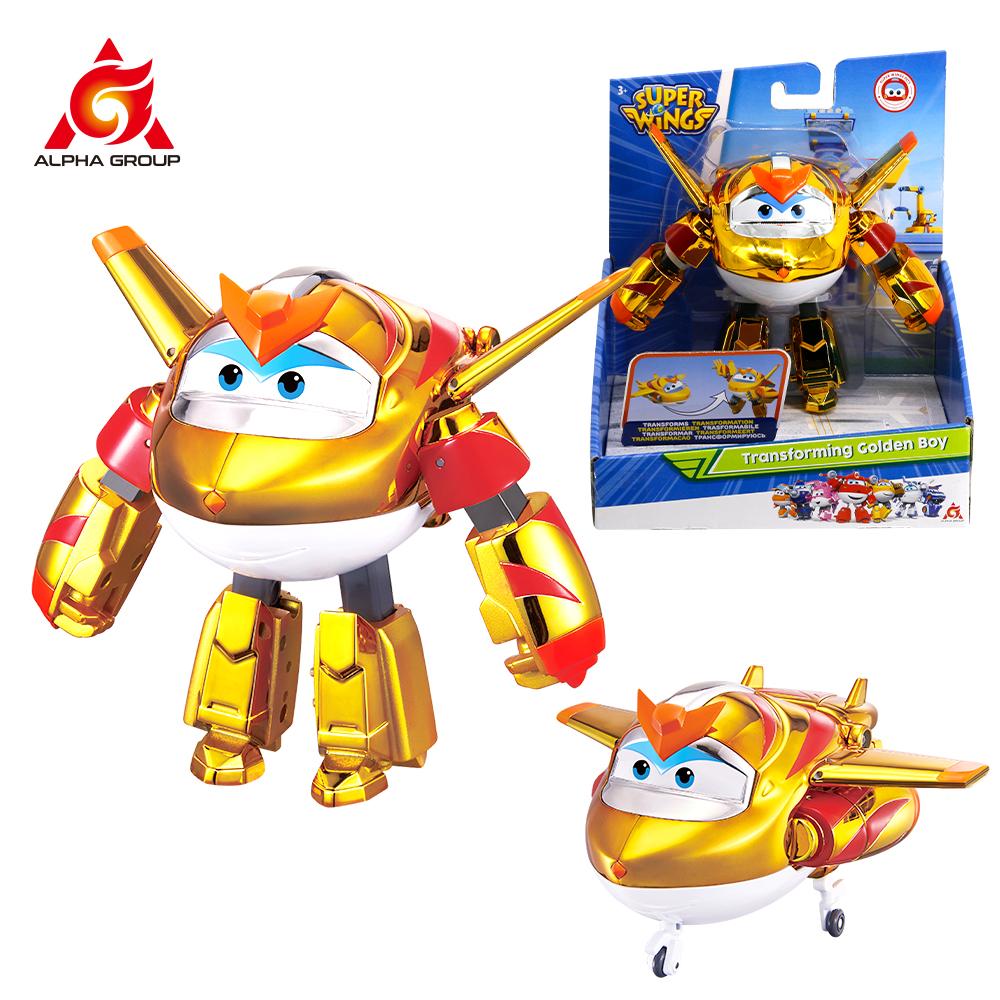 Super Wings 5 Inches Transforming Traver Transforms from Airplane To Robot In 10 Steps Deformation Action Figures Kid Toys Playsetss Gift Present