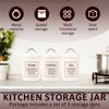 3Pcs Tea Coffee Sugar Canisters Set Space Saving Food Storage Jars Canisters Tea Organizer Airtight Coffee Container for Home