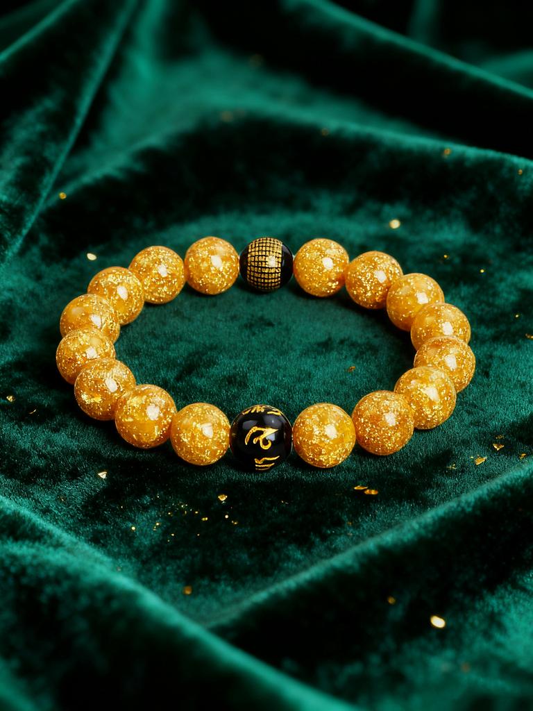 Onyx Beads Protection & Vigour Buddhist Bracelet Heart Sutra Six True Words Natural Stone Prayer Beads for Men Calmness Jewelry