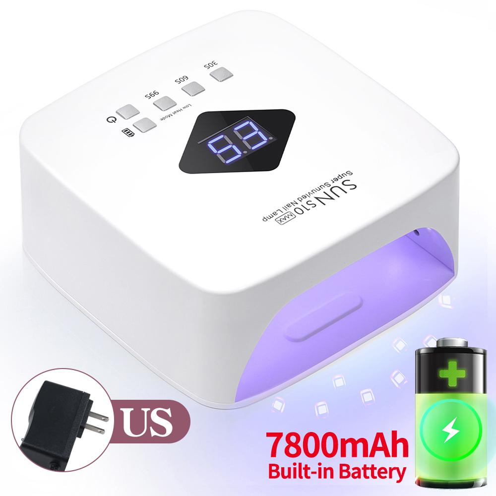 120W UV LED Nail Lamp Professional 30 LEDs Nail Dryer with 3 Timer Settings Rechargeable Manicure Lamp for Curing All Nails Gel