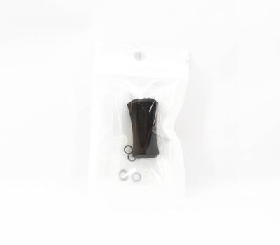Kurbelknauf flach 35 mm Dunkles Holz Silber Shimano A Daiwa S (4545)