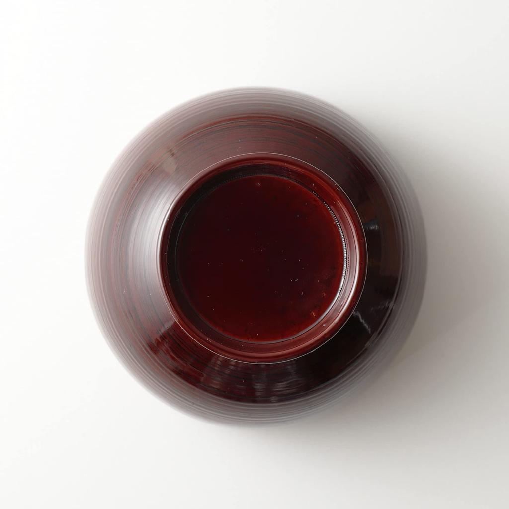 Osaka Choseido Wooden Soup Yamanaka Lacquer Dishwasher-Safe Bowl, Lacquer, 10.5cm Diameter, 250ml, Sabi-Negoro
