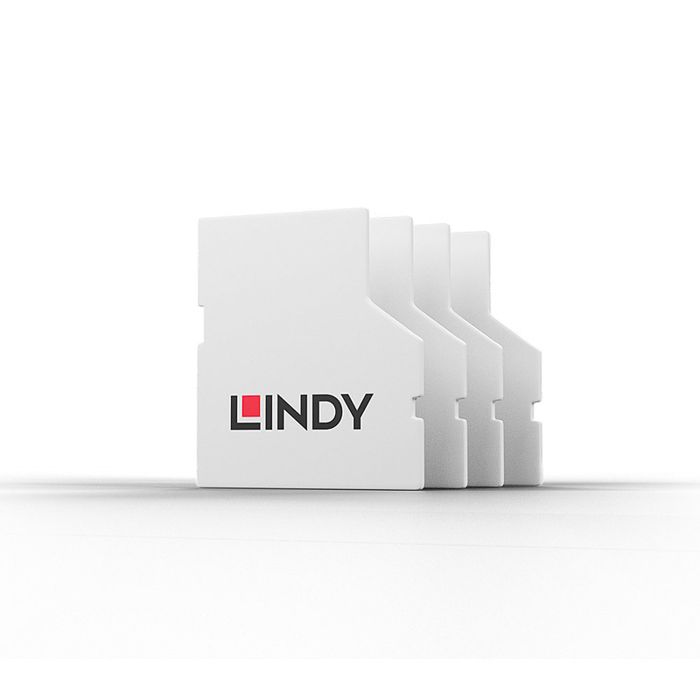 SD Port Blockers - LINDY - 10 Pack - White - Prevents Access - For System Administrators