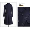 Women's Professional Mid-Length Wool Coat for Winter Workwear