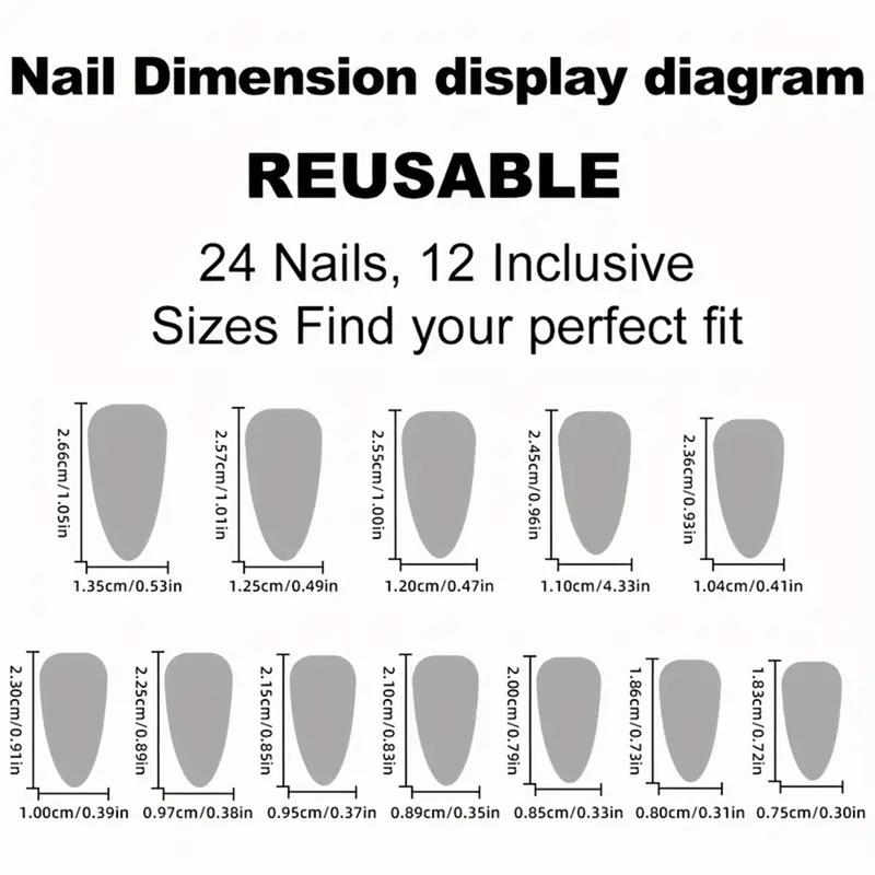 24Pcs pink cat eye French nail patches, medium almond shape, decorated with golden lines, simple style, smooth surface, full cov