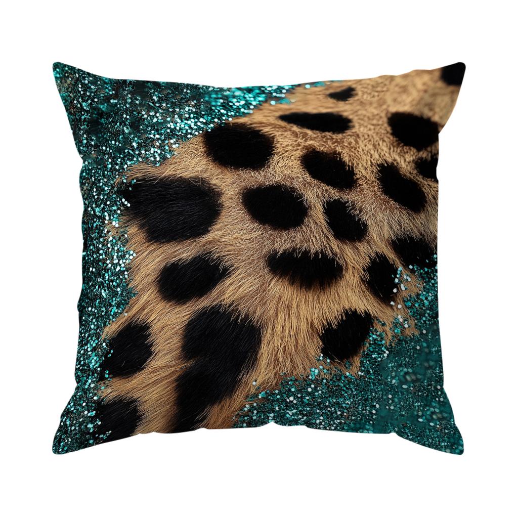 Bohemian Leopard Cushion Pillowcase Printed Polyester 45x45cm Throw Pillowcover Decorative Sofa Cushion Pillowslip Home Decor