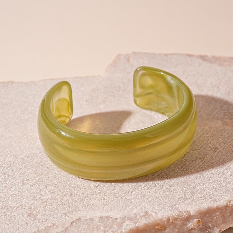 European and American color geometric resin bracelet, summer fresh and versatile bracelet, fashionable personalized simple jewelry