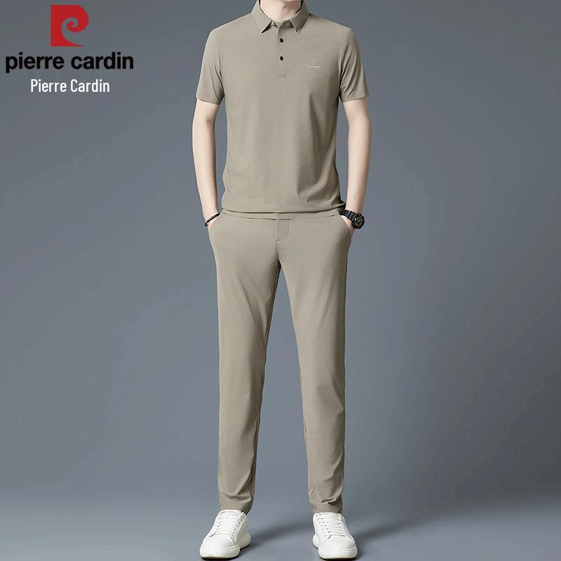 Pierre Cardin Conjunto de Polo de Manga Corta de Seda Helada para Hombre