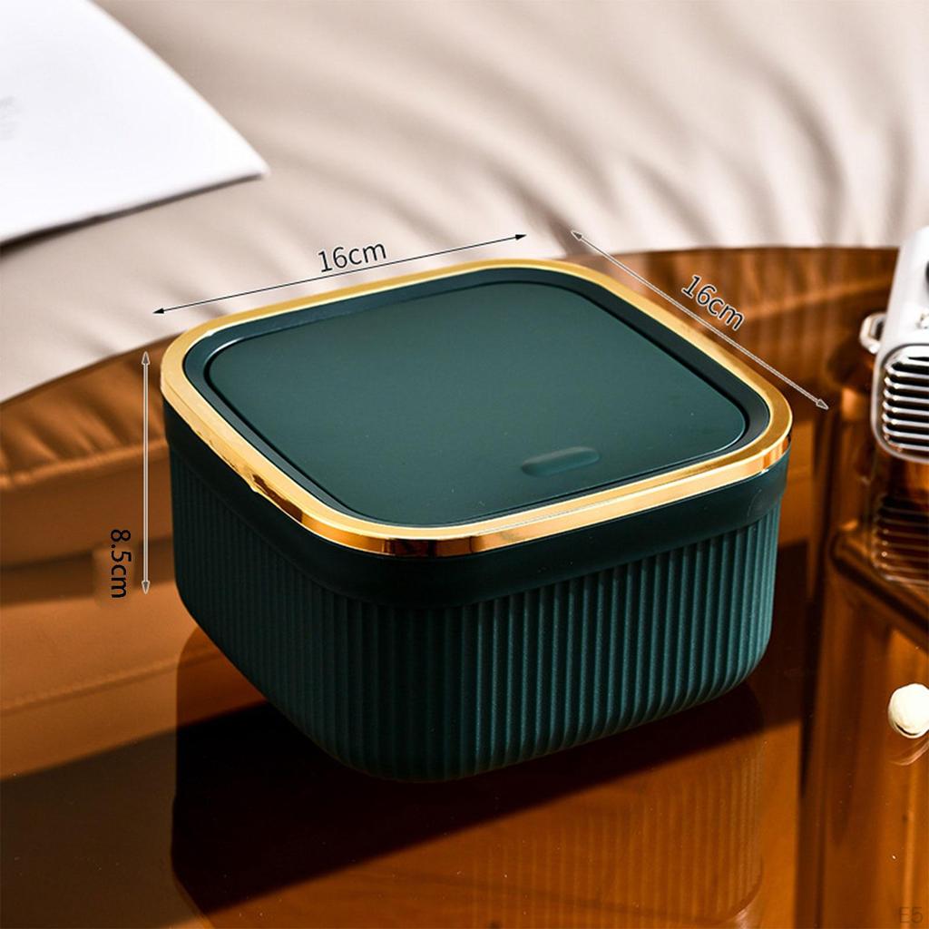 Kompakter Tischmülleimer mit Deckel für die Organisation im Homeoffice