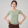 Women's Slim Fit Quick-Dry Yoga Top - Breathable, Short Sleeve Sports Shirt for Running, Fitness, and Pilates