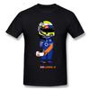 Cartoon Q Character Print Racing Lover Short Sleeve Mens and Womens Cotton Comfortable Breathable Fabric Tshirt