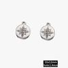 2pcs Rhinestone Chrams Silver Color Crystal Beads Pendants Y2K Style Jewelry Making Accessories Charms for DIY Necklace Bracelet
