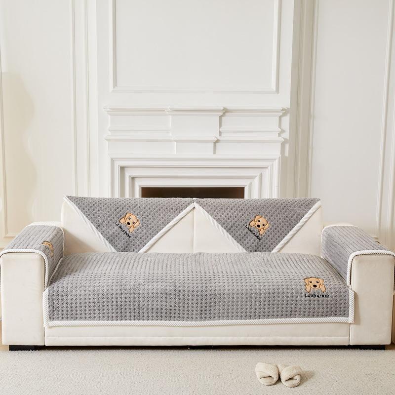 Simple Modern Sofa Cushion  New Non-Slip Sofa Cover Thickened Plush Autumn And Winter  Sofa Cover