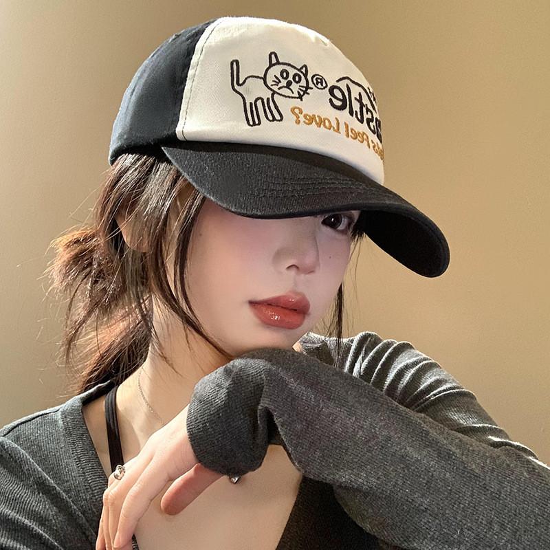 Stylish Block Color Soft Top Baseball Cap Women Adjustable Trendy Duckbill Hat