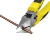 TSUNODA Electrician Power Powerful Diagonal Nippers 200mm Steel Wire Cutting Simple Crimping Staple Removal Cable/Stainless PW-SN200GT