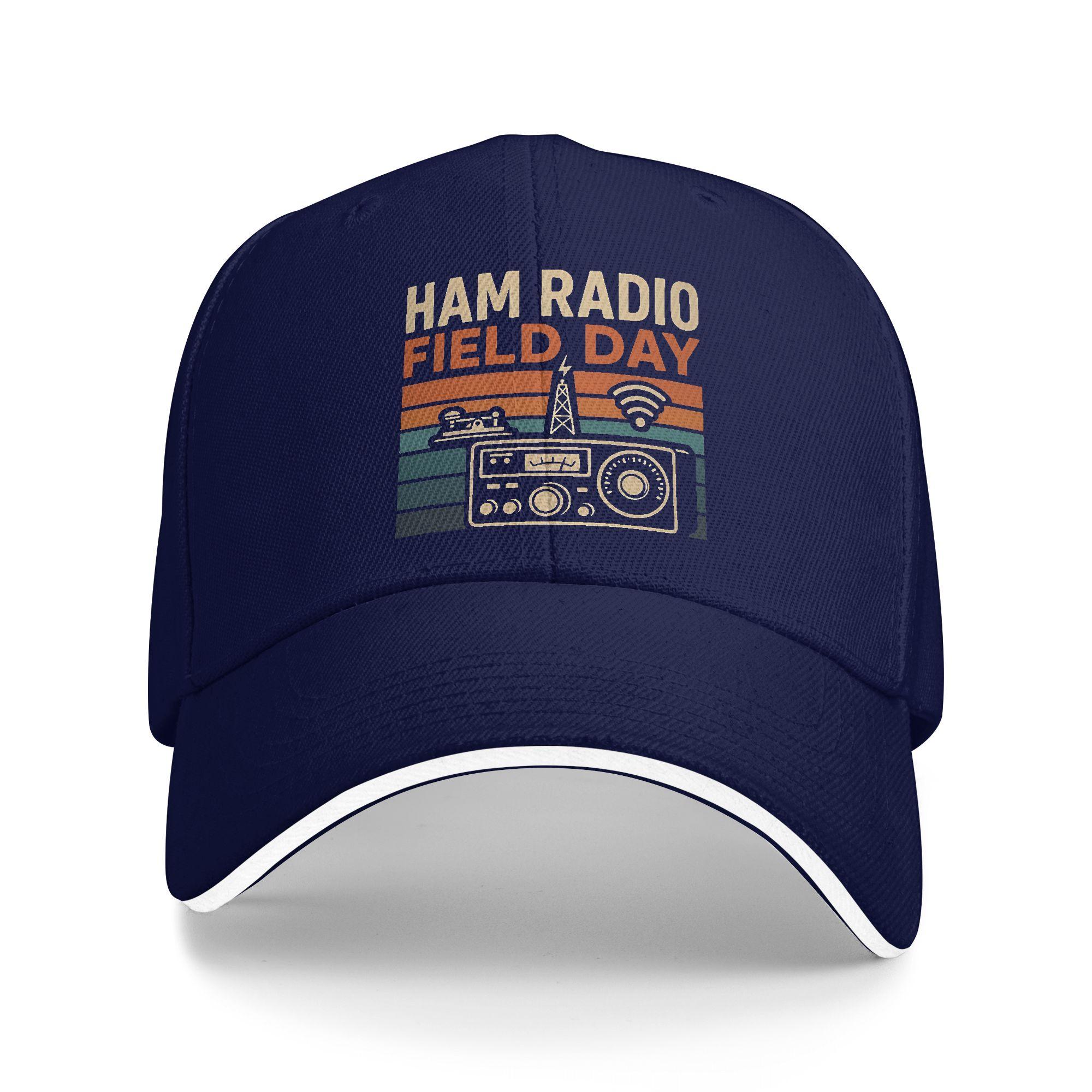 

Amateur Ham Radio Baseball Cap Hiking Fishing Sun-Proof Hip Hop Hats Unisex-Teens Streetwear Custom DIY Baseball Caps One Size темно-синього кольору