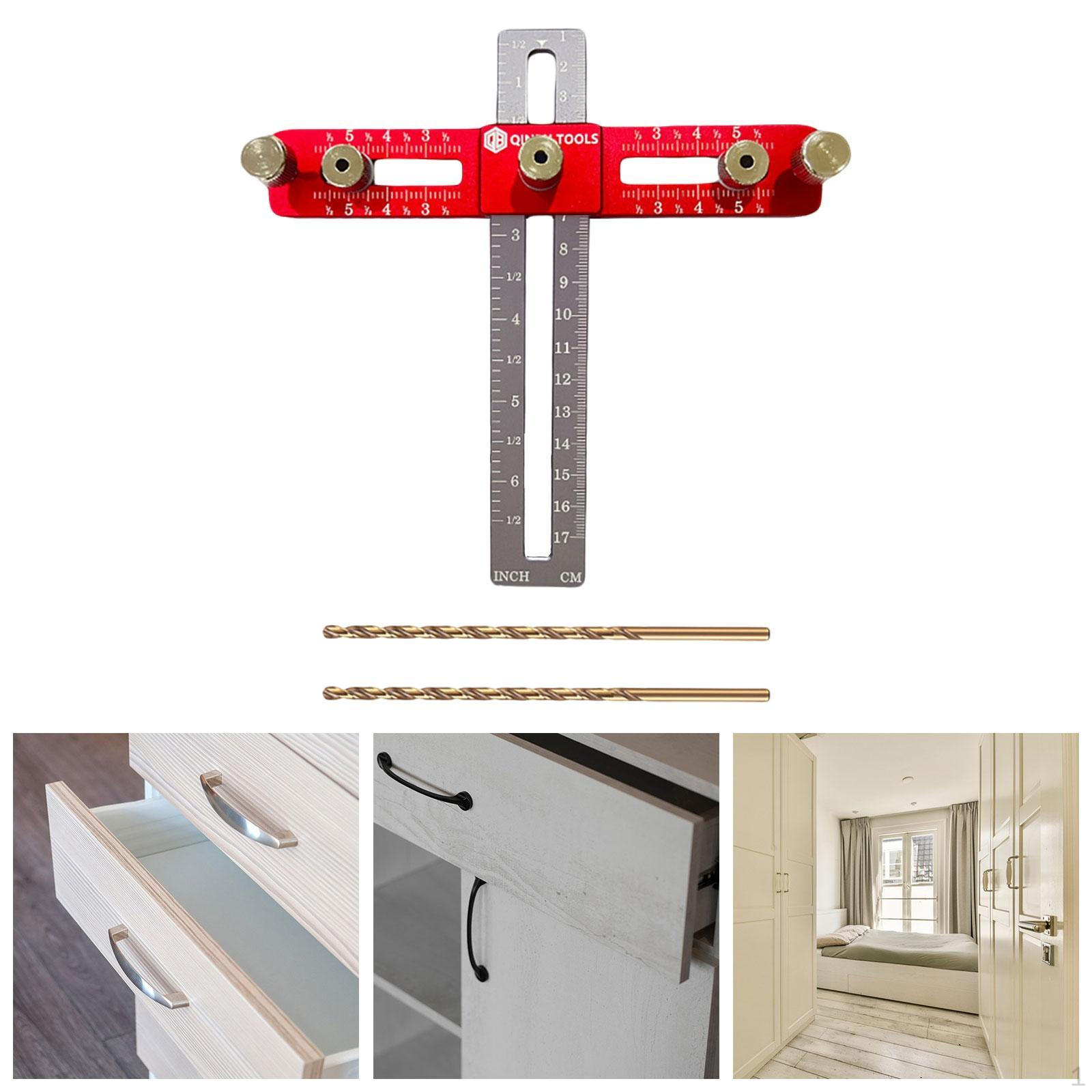 

Инструмент для шаблона ручки для шкафа, направляющая для сверла, локатор для пуансонов красный