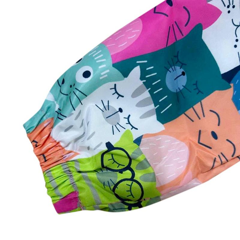 2-8 Years Kids Girls Cartoon Printed Hooded Coat Zipper Jacket