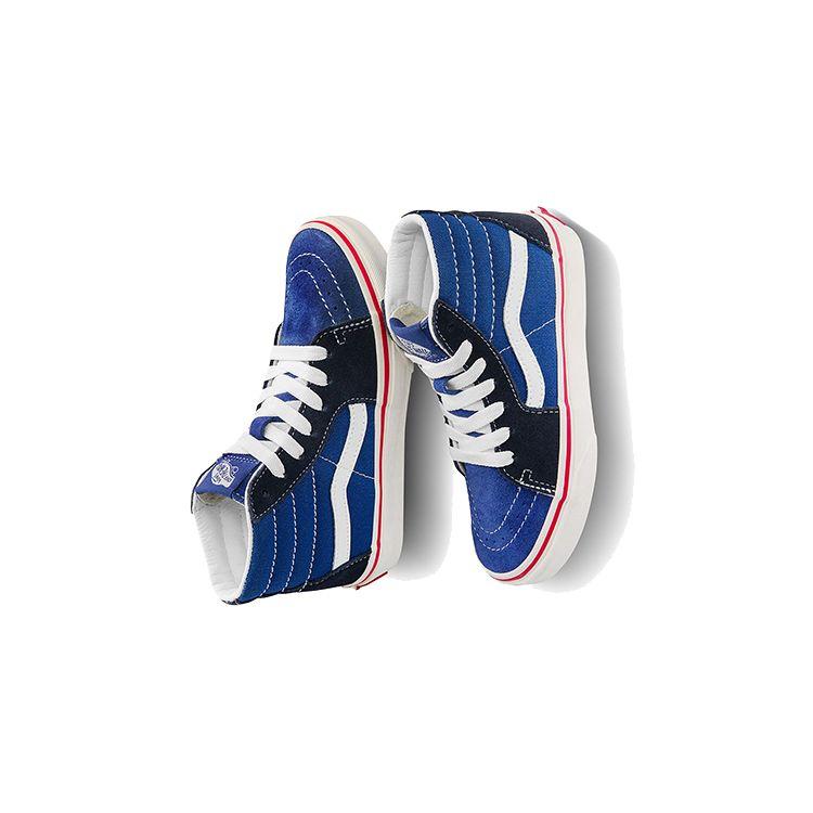 Vans Sk8 Non-Slip Durable High-Top Kids Skate Shoes Kids Sneaker Blue Black VN0A4BUW2ND