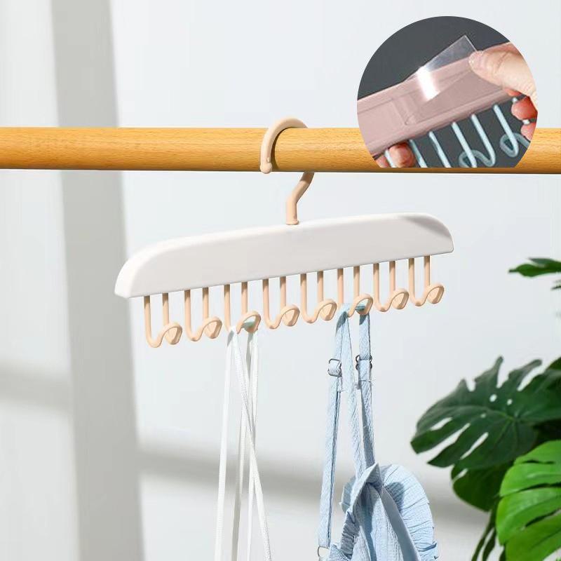 

1 шт. Многофункциональная вешалка для одежды с восемью крючками для дома и ванной комнаты, не оставляющая следов, высокоэстетичная, конфетного цвета, крючок для хранения 28cm белый