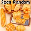 Creative Squishy Simulation Bread Pu Foam Kneading Music Slow Rebound Sensory Decompression Toy Hand Relaxation Toy Party Gifts