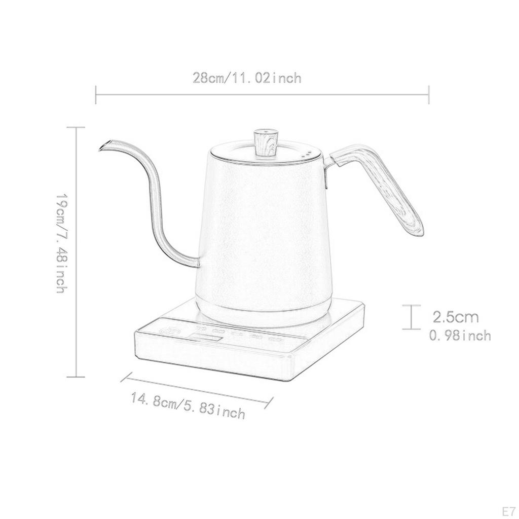 Electric Coffee Kettle 1000W Boiling Water for Camping Outdoor Picnic Black
