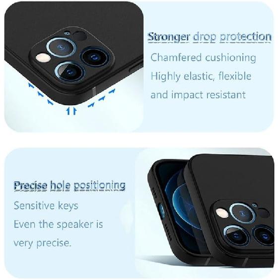 Black Soft TPU Bumper Phone Case for Blackview Wave 6C (6.50") with 1 X Tempered Glass Screen Protector, Slim Silicone Shockproof Cover for Blackview