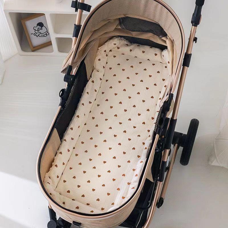 Soft Comfortable Baby Stroller Pad Newborn Thick Bean Fleece Cotton Cushion Wholesale Ready Stock