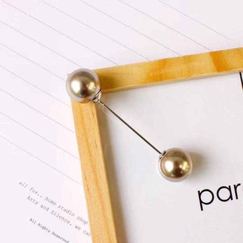 1 szt. Szal szalik ozdoba szpilki podwójna perła broszka akcesoria DIY