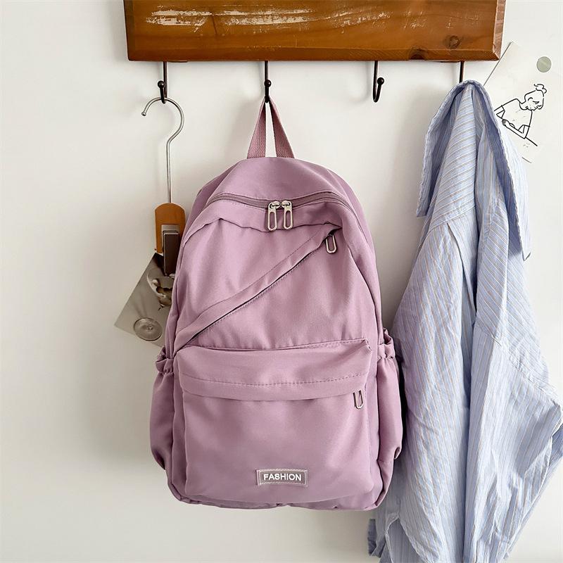 

Студенческий однотонный модный корейский рюкзак в стиле инс 2025 лето новый для выхода косметичка для учеников средней школы фиолетовый
