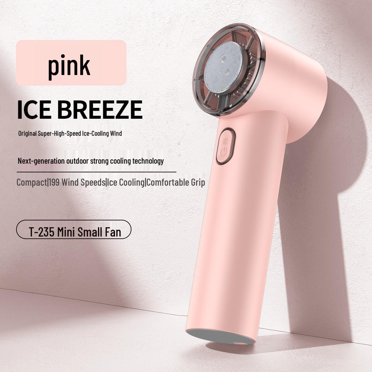 T235 Handheld Portable Ice Compress Fan with Digital Display and USB-Powered Semiconductor Cooling 58*56*165