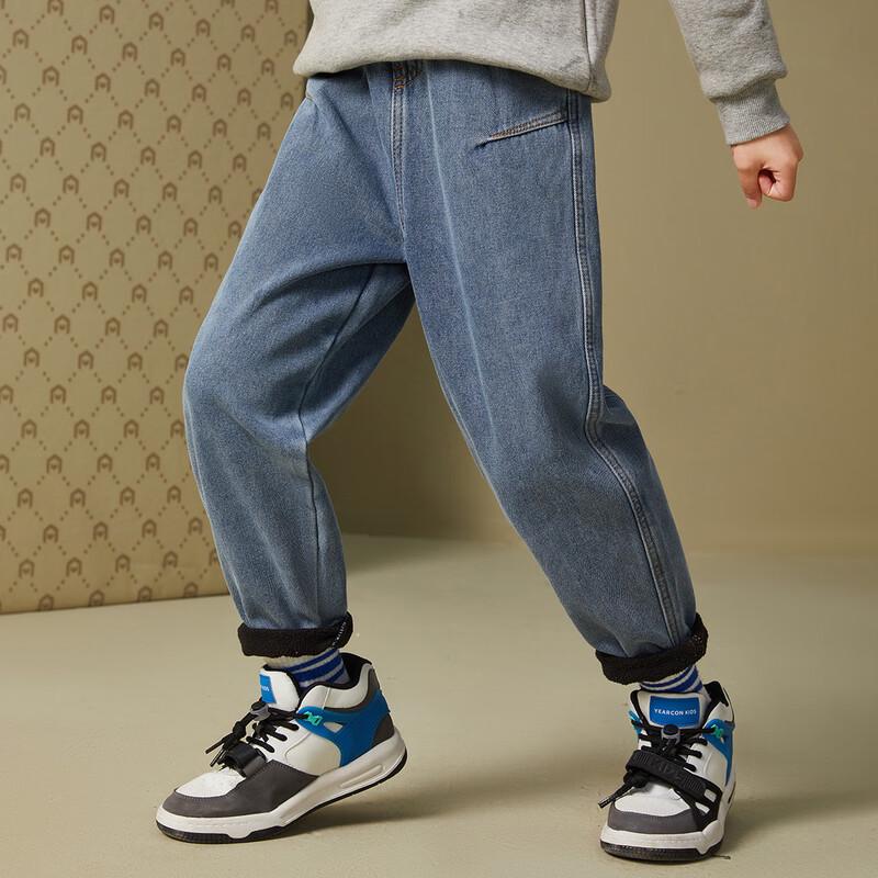 ASK JUNIOR Boys  Loose Fit Straight-Leg Denim Jeans 120