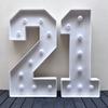 2pcs/set 73cm Lighting Double Number 21 KT Board,Glowing Sign,Perfect Photo Booth Backdrop for 12th Birthday,21th Anniversary,Graduation Holiday Party