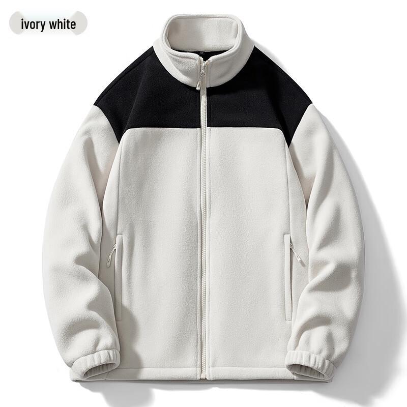 JOHLIN DREAM Men s Stand-Up Collar Fleece Jacket 2XL