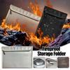 Fireproof Storage Bag High-Temperature Resistant Document Bag Silicone Coated Waterproof File Organiser with Zipper Household