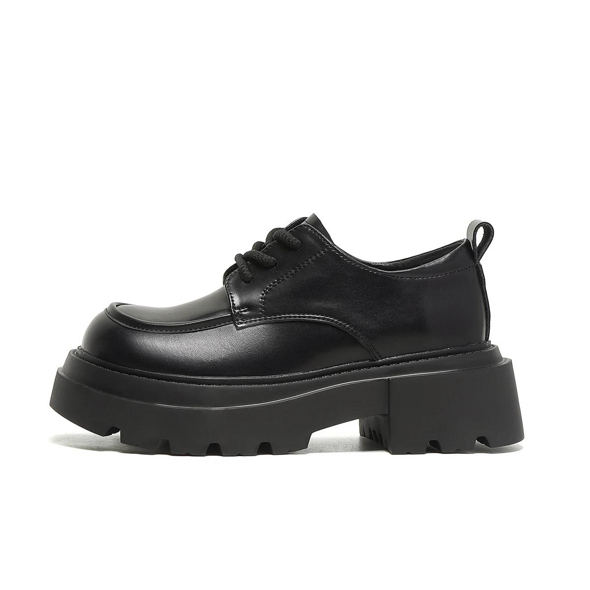 

Женские туфли Mary Jane Kawaii, женские туфли на платформе с круглым носком и каблуком, для вечеринок на открытом воздухе, однотонные, симпатичные, стильные, для женщин, весна-осень 35 чёрный