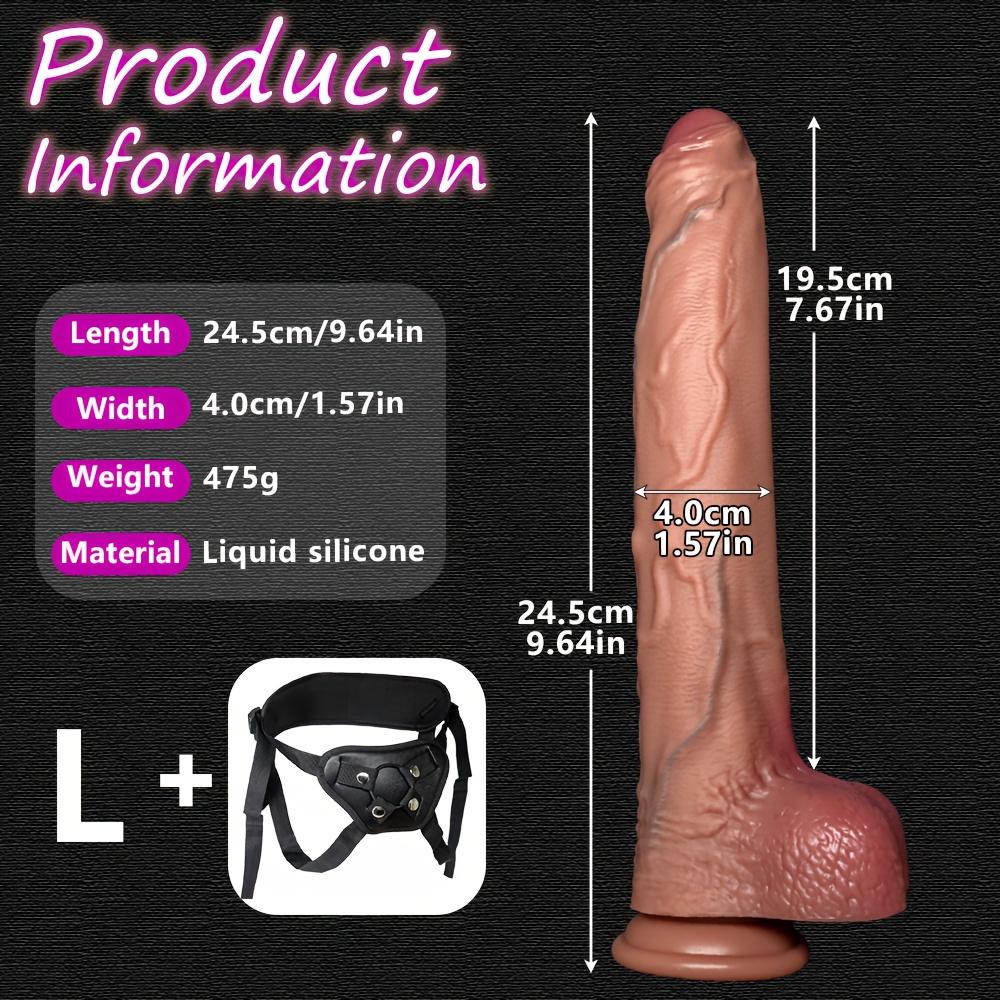 Strap-On Realistic Foreskin Dildo with Suction Cup–Liquid Silicone Huge Artificial Penis Harness,5 Sizes for Beginners To Advanced Players,Real Touch