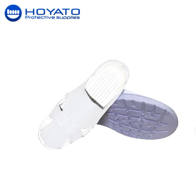 Leather Anti-Static, Non-Slip Work Shoes: Acid & Alkali Resistant, Comfortable, Easy On/Off for Dust-Free Workshops