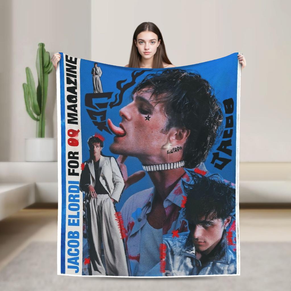 Jacob Elordi Australischer Schauspieler Poster Decken Qualität Weich Warm Überwurfdecke Winter Reisen Outdoor Bequeme Tagesdecke