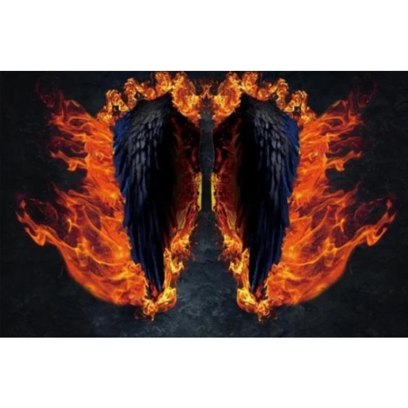 

Скандинавские абстрактные плакаты с крыльями ангела, холст, постер и принты, настенные художественные картины Cuadros для декора гостиной 50X75cm no frame оранжевый