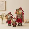 Red Knit Burlap Santa Claus Figurine Christmas Ornament Doll