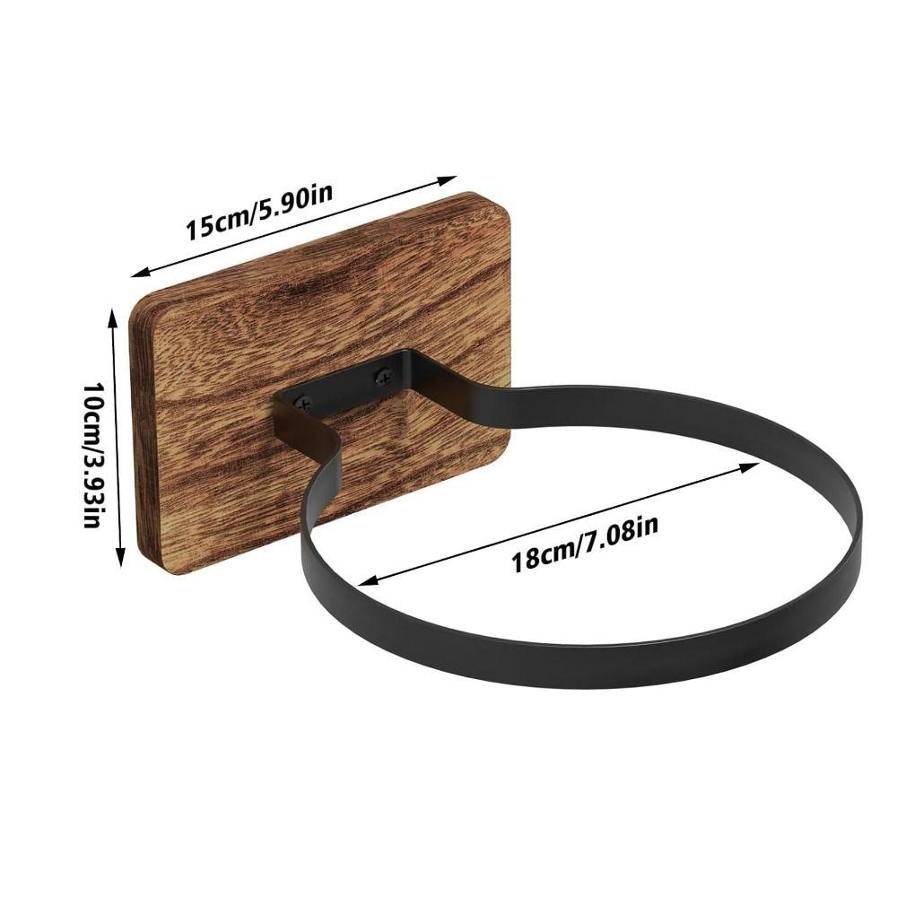Wooden Base Basketball Holder Space Saving Multi-functional Football Wall Mount Universal Display Rack Home Decor