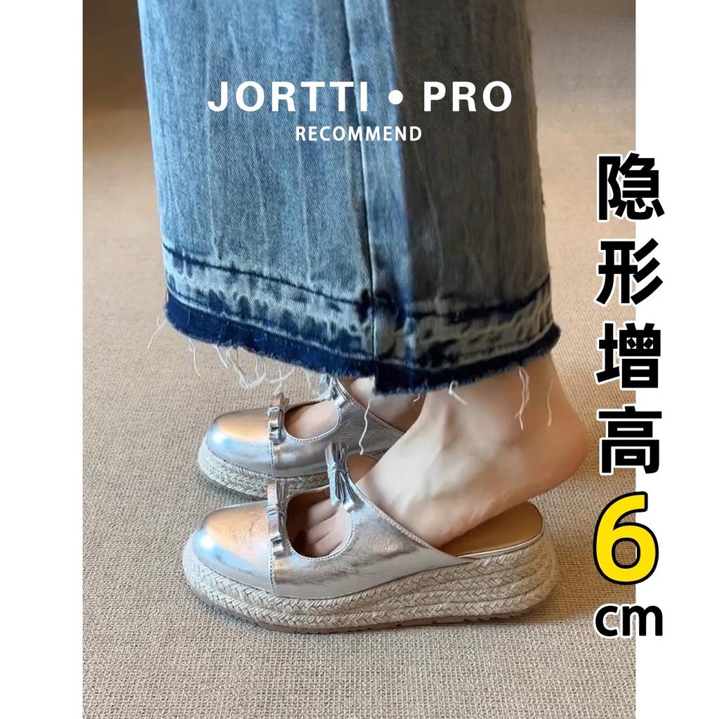 Sheepskin Version~ Retro Thick-bottomed Muffin Bag Head Bow Cool Slippers 2025 Summer New Wear Half Slippers Women