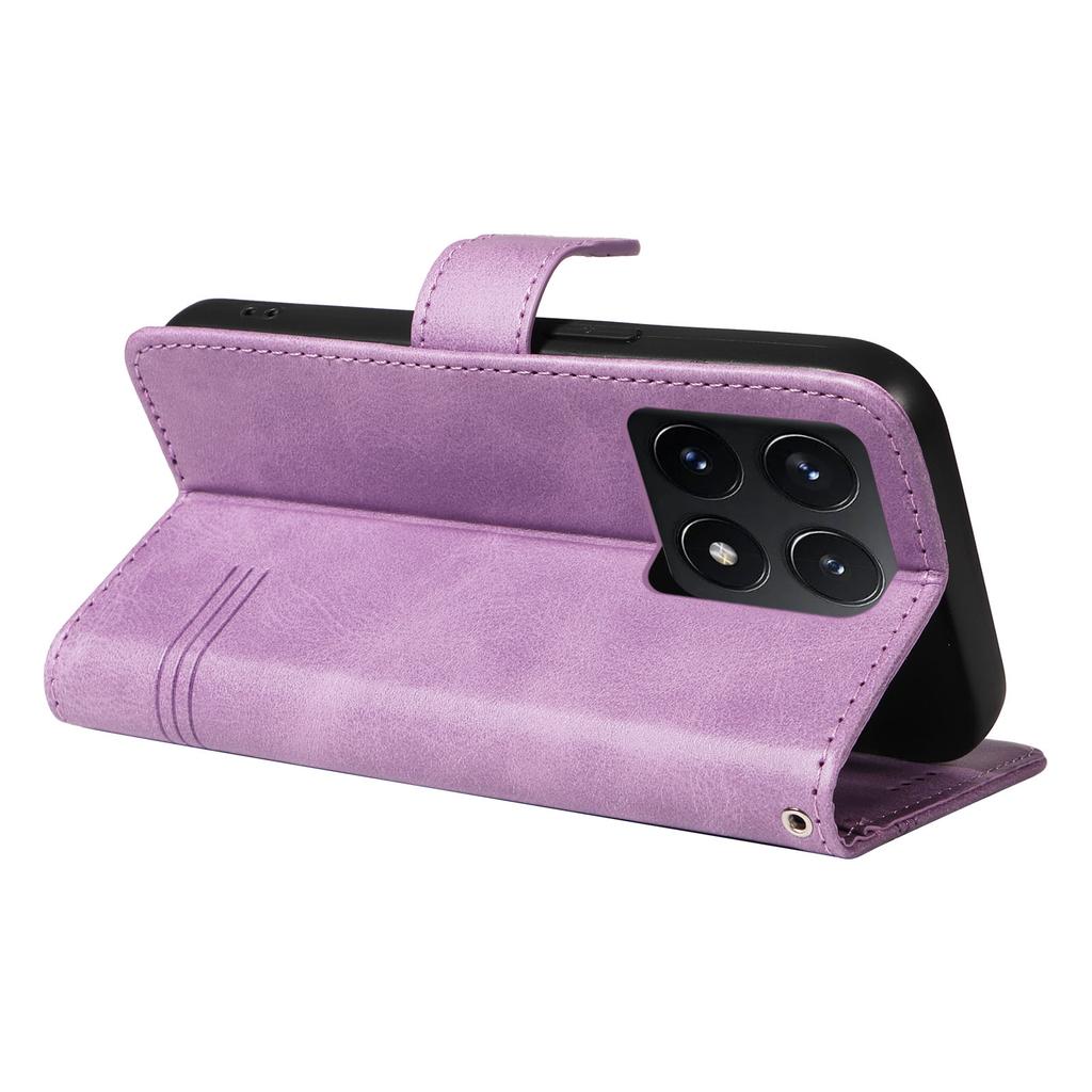 Für Xiaomi 14T Hülle Flip Wallet T-Form Linien Leder Handyhülle