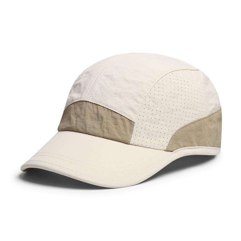 Summer Solid Quick Dry Baseball Cap for Men Breathable Lightweight Outdoor Sports Camping Hiking Cap Color Block Thin Fabric